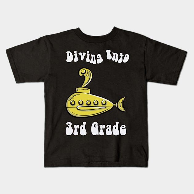 Diving into 3rd Grade Kids T-Shirt by Brianjstumbaugh